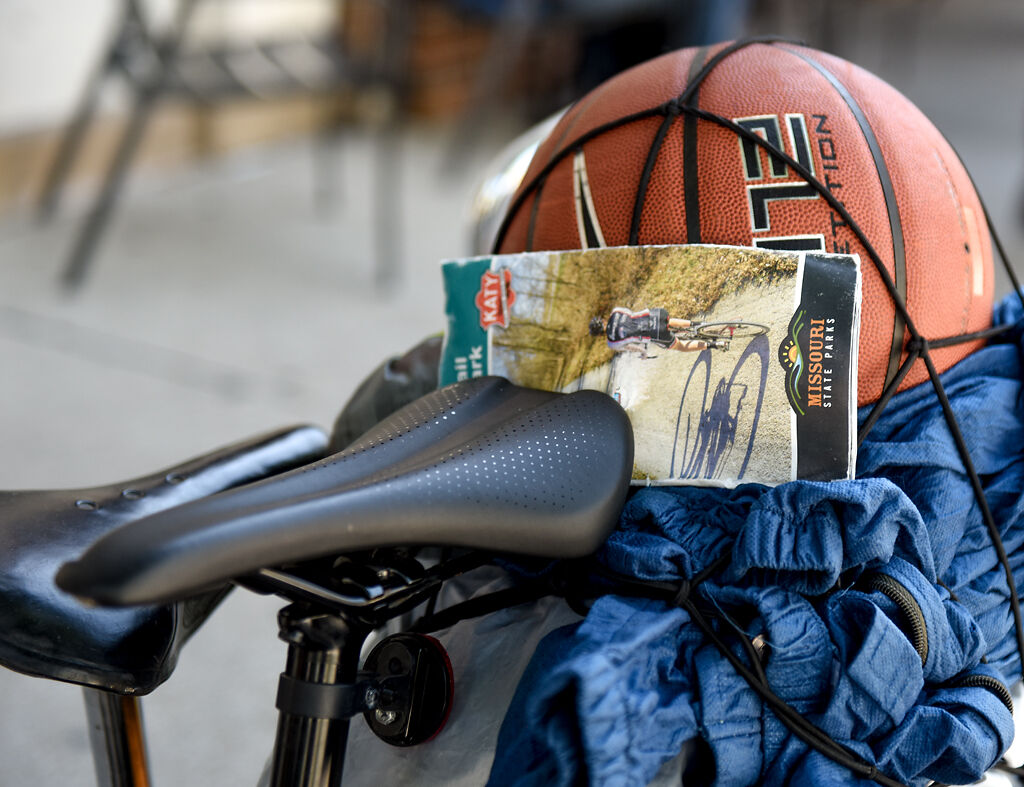 Leo Walsh's bike remains parked outside of Lakota coffee